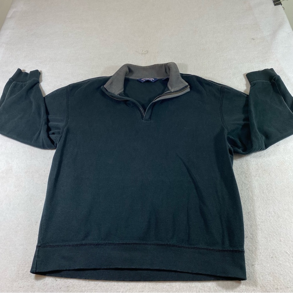 RoundTree and Yorke Pullover Shirt Quarter Zip Long Sleeve Knit Cuffs Lg…